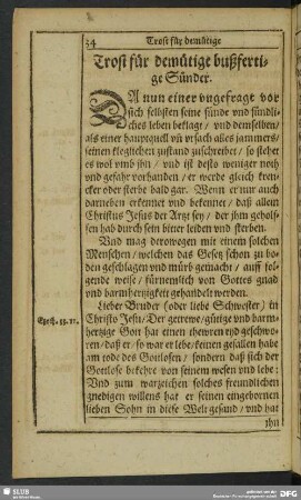 Trost für demütige bußfertige Sünder