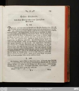 Erster Abschnitt, von den Vorspielen des Jüngsten Gerichts