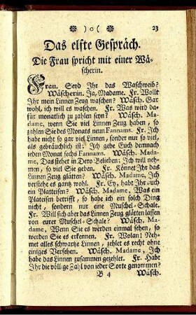 Das elfte Gespräch. - Das zwanzigste Gespräch.