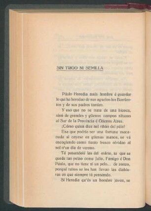 Sin trigo ni semilla : Sin trigo no hay semilla