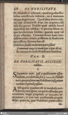 Cap. X. De Nobilitatis Accidentalibus