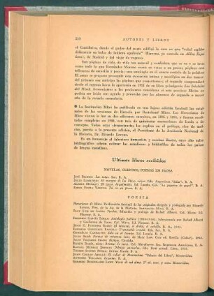 Últimos libros recibidos