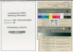 Entnazifizierung Heinrich Klinkenberg , geb. 14.07.1901 (Kaufmaennischer Angestellter)