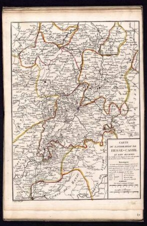 Carte Du Landgraviate de Hesse-Cassel et Pays adjacens.