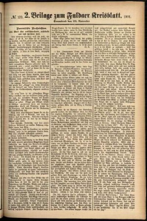 Dritte Ausgabe vom Samstag, den 23. November 1901.