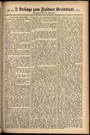 Dritte Ausgabe vom Samstag, den 23. November 1901.