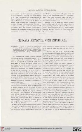 Cronaca artistica contemporanea
