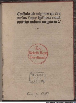 Passio Ursulae : mit Revelationes, Mirakel und Gebet