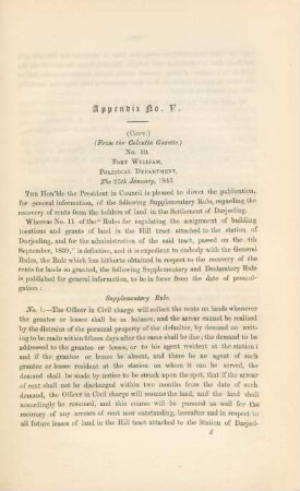 Appendix No. V