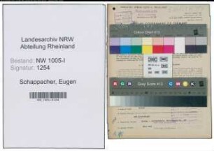 Entnazifizierung Eugen Schappacher , geb. 12.05.1914 (Kaufm. Angestellter)
