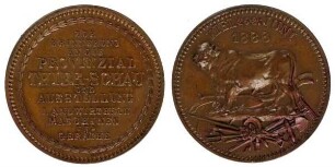 Kiel: Medaille auf die Provinzial-Tierschau und Ausstellung landwirtschaftlicher Maschienen und Geräte