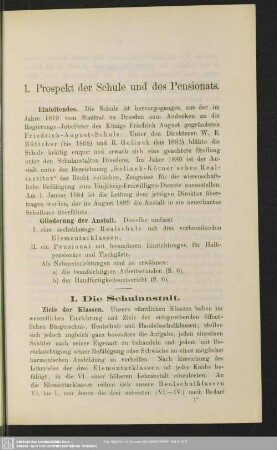 1. Prospekt der Schule und des Pensionats