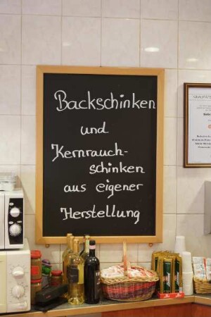 Schautafel Metzgerei