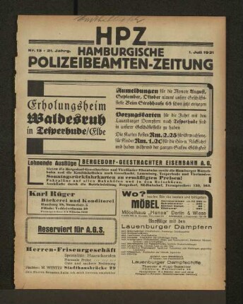 Nr. 13 * 21. Jahrg. 1. Juli 1931