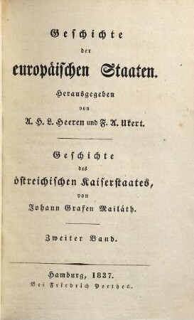 Geschichte von Östreich, 2