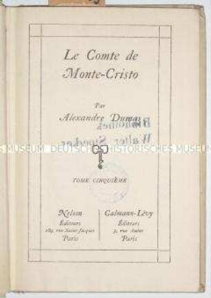 Der Graf von Monte Christo von Alexandre Dumas in französischer Sprache (Band 5)