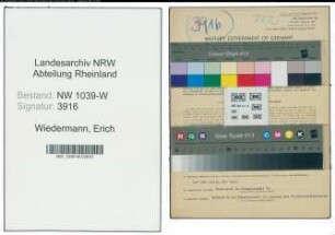 Entnazifizierung Erich Wiedermann , geb. 21.08.1898 (Betonwarenhaendler)