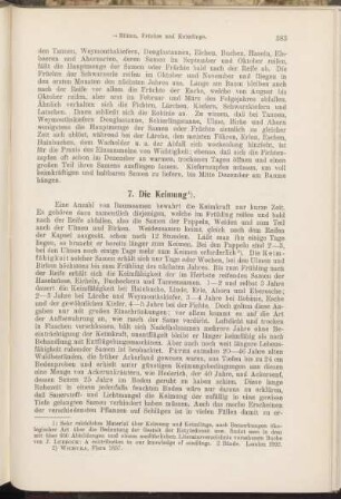 7. Die Keimung.