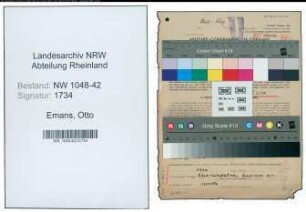 Entnazifizierung Otto Emans , geb. 30.06.1905 (Kaufmaennischer Angestellter)