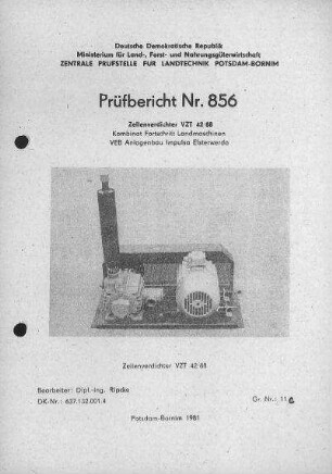 Zellenverdichter VZT 42/88