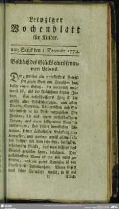 220. Stück den 1. Decembr. 1774
