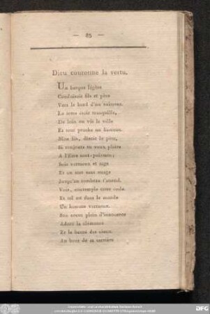 Dieu couronne la vertu.