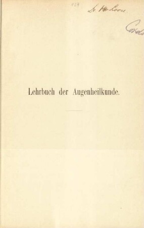 Lehrbuch der Augenheilkunde