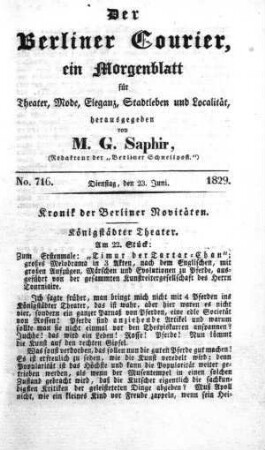 No. 716., Dienstag, den 23. Juni 1829