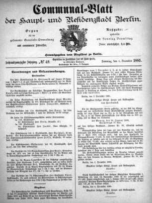 1885,49: No. 49, 6. Dezember 1885