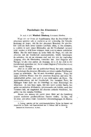 Psychologie des Abnormen