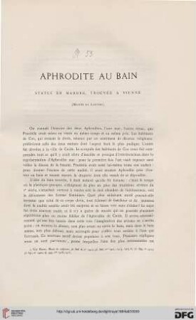 Aphrodite au bain
