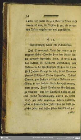 §. 24. Ernennungs-Recht der Schullehrer