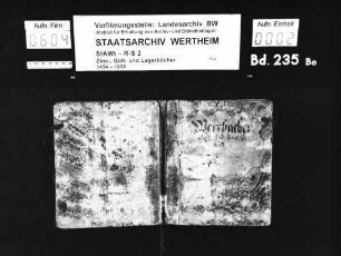 Werbacher Gült- und Zinsbuch (Manual mit Vornamenregister)