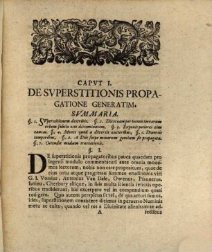 De superstitionis conditoribus et propagatoribus