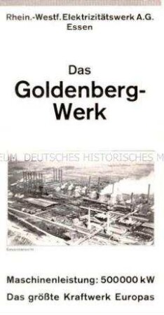 Werbe- und Informationsprospekt der Rheinisch- Westfälischen Elektrizitätswerk A.G. (RWE)