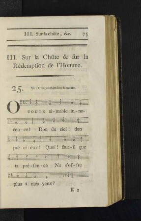 III. Sur la Chûte & sur la Rédemption de l'Homme.