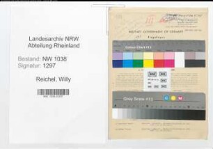 Entnazifizierung Willy Reichel , geb. 22.05.1898 (Kaufmann)