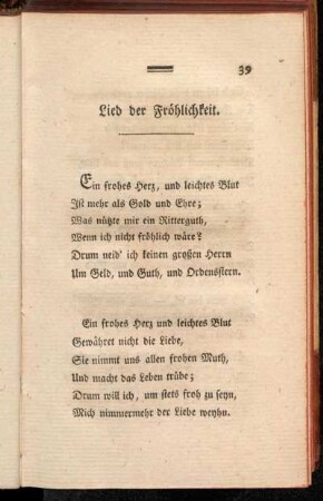 Lied der Fröhlichkeit.