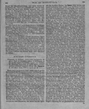 Royaards, H. J.: Disputatio Inauguralis De Altera Pauli Ad Corinthios Epistola, Et Observanda In Illa Apostoli Indole Et Oratione. Utrecht: Altheer 1818