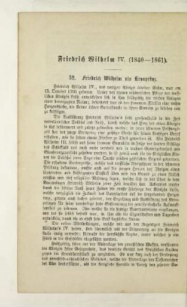 52. Friedrich Wilhelm als Kronprinz