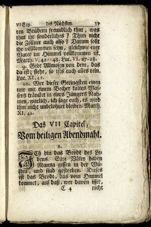 Das VII. Capitel. Vom heiligen Abendmahl.