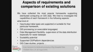 Development of a new framework for Distributed Processing of Big Geospatial Data