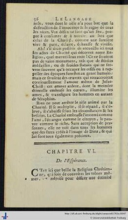 Chap. VI. De l’Espérance.