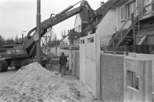 Bau der neuen Straßenbahnlinie "Südbahn" durch die Eckenerstraße