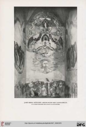 Kirchliche Wandmalerei von Josef Eberz