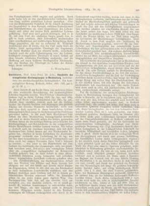 591-593 [Rezension] Bachmann, Joh., Geschichte des evangelischen Kirchengesanges in Mecklenburg