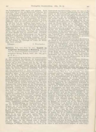 591-593 [Rezension] Bachmann, Joh., Geschichte des evangelischen Kirchengesanges in Mecklenburg