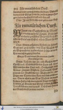 Für unnatürlichen Durst