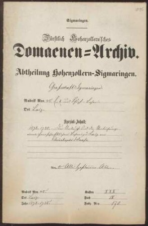 Laiz: Verkauf und Verleihung eines herrschaftlichen Lehens zu Laiz an Christoph Haas