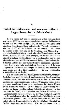 V. Verhehlter Ruffinismus und nunmehr entlarvter Ruppianismus des 19. Jahrhunderts.